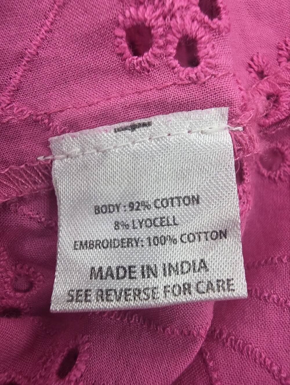 Tuckernuck Pink Eyelet Ruffle Midi Dress Cotton Resort Size Small - Picture 14 of 15
